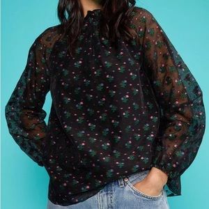 Cynthia Rowley
Florence Smocked-Neck Floral-Print Blouse